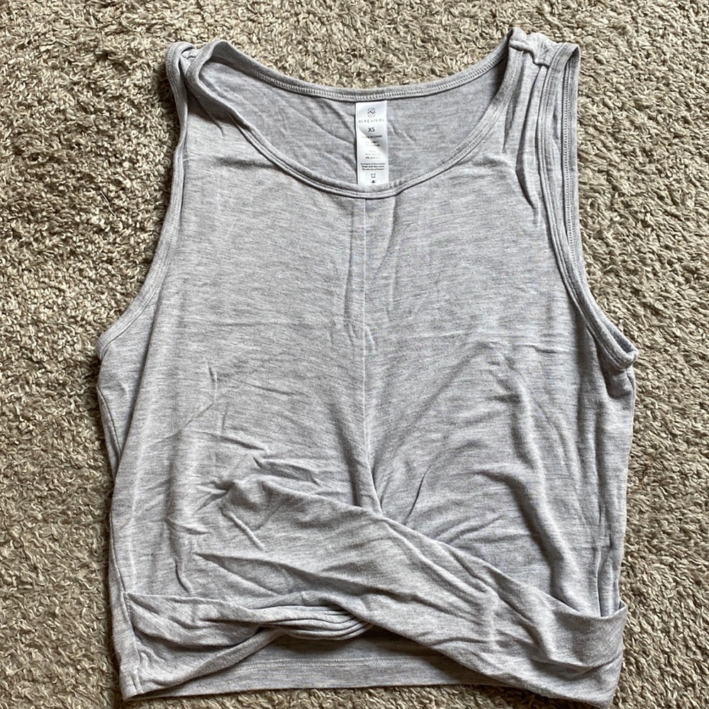 Altard State Revival Cropped Soft Grey Workout Top